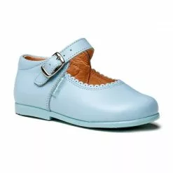 Childrens Girl Leather School Mary Jane Shoes Buckle 500 Sky Blue, By AngelitoS -Sandals Sales Store childrens girl leather school mary jane shoes buckle 500 sky blue by angelitos 2