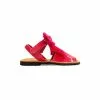 Childrens Synthetic Patent Menorcan Sandals Satin Bow 268 Fucsia, By Pisable