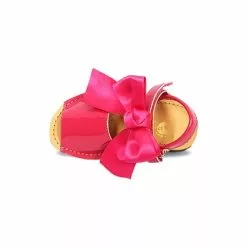 Childrens Synthetic Patent Menorcan Sandals Satin Bow 268 Fucsia, By Pisable -Sandals Sales Store childrens synthetic patent menorcan sandals satin bow 268 fucsia by pisable 2