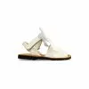 Childrens Synthetic Patent Menorcan Sandals Satin Bow 268 White, By Pisable