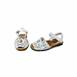Girl Engraved Leather Menorcan Sandals 205 White, By C. Ortuño -Sandals Sales Store girl engraved leather menorcan sandals 205 white by c ortuno 3