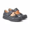 Girls Leather School Mary Jane Shoes Reinforced Toe Velcro 463 Navy, By AngelitoS
