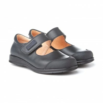 Girls Leather School Mary Jane Shoes Reinforced Toe Velcro 463 Navy, By AngelitoS 1 Girls Leather School Mary Jane Shoes Reinforced Toe Velcro 463 Navy, By AngelitoS
