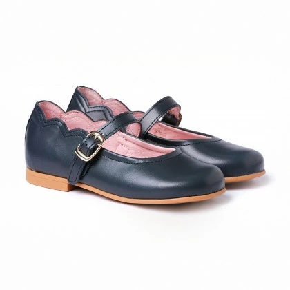 Girls Nappa Leather Mary Jane Shoes Buckle 1103 Navy, By AngelitoS 1 Girls Nappa Leather Mary Jane Shoes Buckle 1103 Navy, By AngelitoS