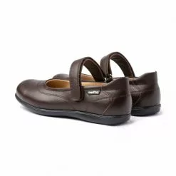 Girls Nappa Leather Mary Jane Shoes Velcro 1512 Chocolate, By AngelitoS -Sandals Sales Store girls nappa leather mary jane shoes velcro 1512 chocolate by angelitos 7