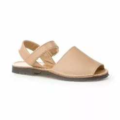 Girls Nappa Leather Menorcan Sandals Velcro 202 Camel, By AngelitoS -Sandals Sales Store girls nappa leather menorcan sandals velcro 202 camel by angelitos 2