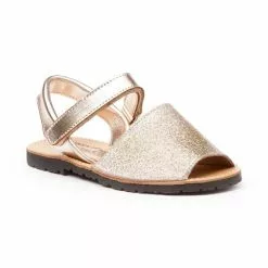 Girls Patent And Glitter Leather Menorcan Sandals Velcro 208 Platinum, By AngelitoS -Sandals Sales Store girls patent and glitter leather menorcan sandals velcro 208 platinum by angelitos 2