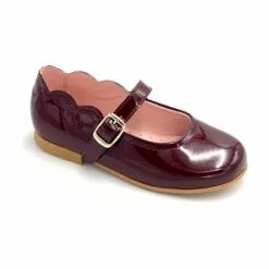 Girls Patent Leather Mary Jane Shoes Buckle 1100 Burgundy, By AngelitoS -Sandals Sales Store girls patent leather mary jane shoes buckle 1100 burgundy by angelitos 2