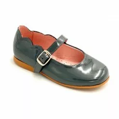 Girls Patent Leather Mary Jane Shoes Buckle 1100 Grey, By AngelitoS -Sandals Sales Store girls patent leather mary jane shoes buckle 1100 grey by angelitos 2
