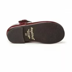 Girls Patent Leather Mary Jane Shoes Velcro 1502 Burgundy, By AngelitoS -Sandals Sales Store girls patent leather mary jane shoes velcro 1502 burgundy by angelitos 3