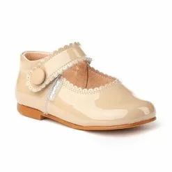 Girls Patent Leather Mary Jane Shoes Velcro 1502 Camel, By AngelitoS -Sandals Sales Store girls patent leather mary jane shoes velcro 1502 camel by angelitos 2