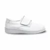 Man Leather Hospital Shoes Anatomical Velcro Closure 290 White, By Percla