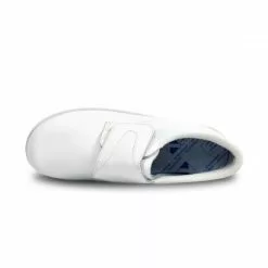 Man Leather Hospital Shoes Anatomical Velcro Closure 290 White, By Percla -Sandals Sales Store man leather hospital shoes anatomical velcro closure 290 white by percla 4