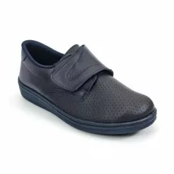 Man Perfo Leather Hospital Shoes Anatomical Velcro Closure 293 Navy, By Percla -Sandals Sales Store man perfo leather hospital shoes anatomical velcro closure 293 navy by percla 2
