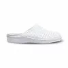 Man Perfo Leather Hospital Shoes Backless 298 White, By Percla