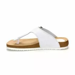 Woman Leather Bio Sandals Cork Sole 8014 White, By Morxiva Shoes -Sandals Sales Store woman leather bio sandals cork sole 8014 white by morxiva shoes 2