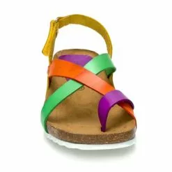 Sandals Sales Store -Sandals Sales Store woman leather bio sandals velcro cork sole 830mx multi by morxiva shoes 1