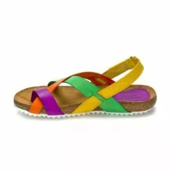 Woman Leather Bio Sandals Velcro Cork Sole 830MX Multi, By Morxiva Shoes -Sandals Sales Store woman leather bio sandals velcro cork sole 830mx multi by morxiva shoes 2