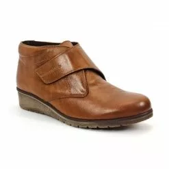 Woman Leather Low Wedged Comfort Booties Velcro Removable Insole 70244 Leather, By TuPié -Sandals Sales Store woman leather low wedged comfort booties velcro removable insole 70244 leather by tupie 2