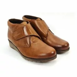 Woman Leather Low Wedged Comfort Booties Velcro Removable Insole 70244 Leather, By TuPié -Sandals Sales Store woman leather low wedged comfort booties velcro removable insole 70244 leather by tupie 5