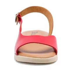 Sandals Sales Store -Sandals Sales Store woman leather low wedged sandals padded insole 1115 red by blusandal 1