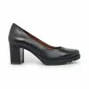 Women's Leather Comfort Pumps Padded Insole LEURY9 Black, By Desireé
