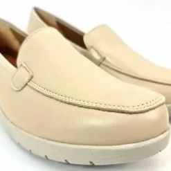 Sandals Sales Store -Sandals Sales Store women soft leather comfort loafers removable insole 12701 beige by amelie 1
