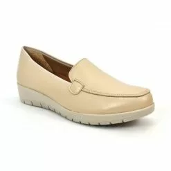 Women Soft Leather Comfort Loafers Removable Insole 12701 Beige, By Amelie -Sandals Sales Store women soft leather comfort loafers removable insole 12701 beige by amelie 2
