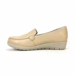 Women Soft Leather Comfort Loafers Removable Insole 12701 Beige, By Amelie -Sandals Sales Store women soft leather comfort loafers removable insole 12701 beige by amelie 4