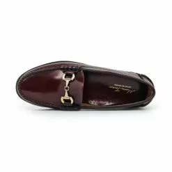 Womens Florentik Leather Beefroll Chain Loafers Rubber Sole 504 Burgundy, By María Tovar -Sandals Sales Store womens florentik leather beefroll chain loafers rubber sole 504 burgundy by maria tovar 4