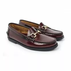 Womens Florentik Leather Beefroll Chain Loafers Rubber Sole 504 Burgundy, By María Tovar -Sandals Sales Store womens florentik leather beefroll chain loafers rubber sole 504 burgundy by maria tovar 5