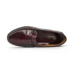 Womens Florentik Leather Beefroll Penny Loafers Rubber Sole 400 Burgundy, By María Tovar -Sandals Sales Store womens florentik leather beefroll penny loafers rubber sole 400 burgundy by maria tovar 4