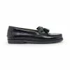 Womens Florentik Leather Beefroll Tassels Loafers Rubber Sole 507 Black, By María Tovar