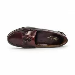 Womens Florentik Leather Beefroll Tassels Loafers Rubber Sole 507 Burgundy, By María Tovar -Sandals Sales Store womens florentik leather beefroll tassels loafers rubber sole 507 burgundy by maria tovar 4