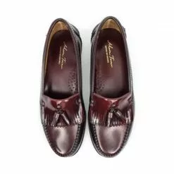 Womens Florentik Leather Beefroll Tassels Loafers Rubber Sole 507 Burgundy, By María Tovar -Sandals Sales Store womens florentik leather beefroll tassels loafers rubber sole 507 burgundy by maria tovar 5