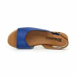 Womens Leather Flat Sandals Padded Insole 22115 Blue, By Blusandal -Sandals Sales Store womens leather flat sandals padded insole 22115 blue by blusandal 4