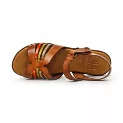 Womens Leather Flat Sandals Velcro Padded Insole 64103 Leather, By Blusandal -Sandals Sales Store womens leather flat sandals velcro padded insole 64103 leather by blusandal 4