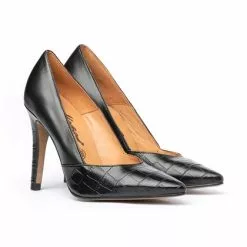 Sandals Sales Store -Sandals Sales Store womens leather high heeled pumps croco engraving 1490 black by eva manas 1