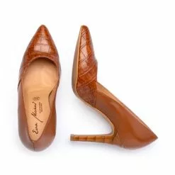 Womens Leather High Heeled Pumps Croco Engraving 1490 Leather, By Eva Mañas -Sandals Sales Store womens leather high heeled pumps croco engraving 1490 leather by eva manas 2