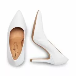 Womens Nappa Leather High Heeled Pumps 1494 White, By Eva Mañas -Sandals Sales Store womens nappa leather high heeled pumps 1494 white by eva manas 2