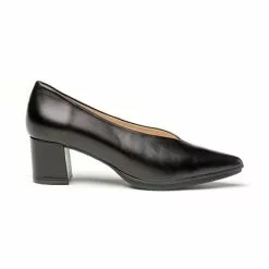 Womens Nappa Leather Low Heeled Comfort Pumps 1497 Black , By Eva Mañas