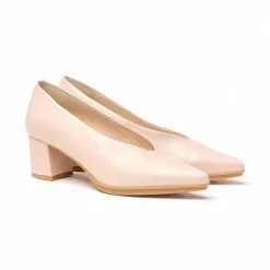 Womens Nappa Leather Low Heeled Comfort Pumps 1497 Nude , By Eva Mañas -Sandals Sales Store womens nappa leather low heeled comfort pumps 1497 nude by eva manas 2