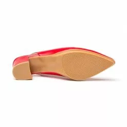Womens Nappa Leather Slingback Comfort Pumps Medium Heeled 1496 Red, By Eva Mañas -Sandals Sales Store womens nappa leather slingback comfort pumps medium heeled 1496 red by eva manas 3
