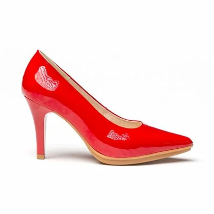 Womens Patent Leather High Heeled Pumps 1499 Red, By Eva Mañas 1 Womens Patent Leather High Heeled Pumps 1499 Red, By Eva Mañas